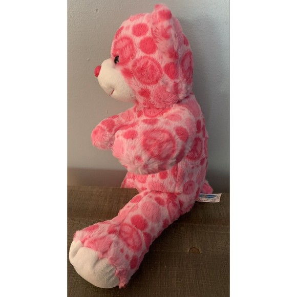 Teddy Mountain Pink Peace Sign Bear 16" Plush Musical Plays Twinkle Little Star - Picture 6 of 9